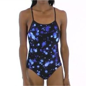 Nike Splatter Lingerie Tank One Piece Swimsuit, size 8